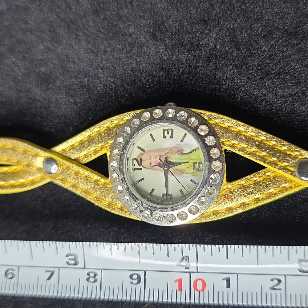 Disney Beige and Yellow Hannah Montana Watch with Silver Accents